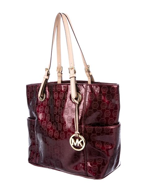 michael kors leather tote bag|michael kors large monogram tote.